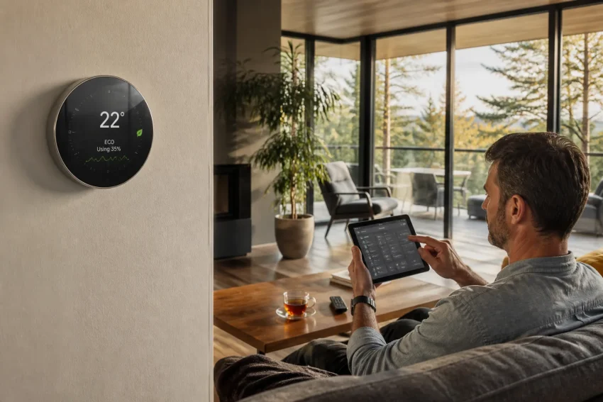 Smart home heating system with AI control and digital interface