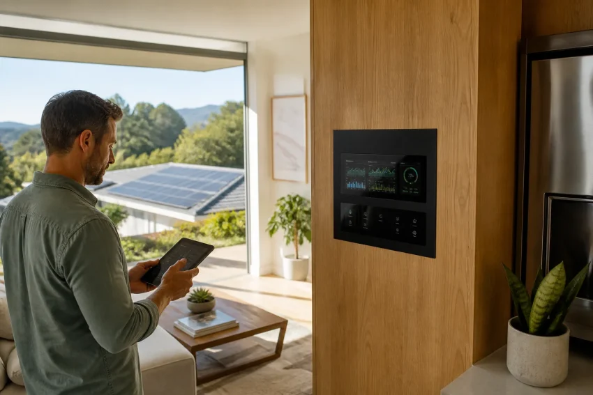 Smart home solar energy management system with AI technology