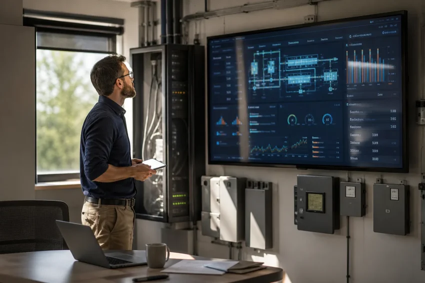 Smart HVAC control system with digital interface and building environment