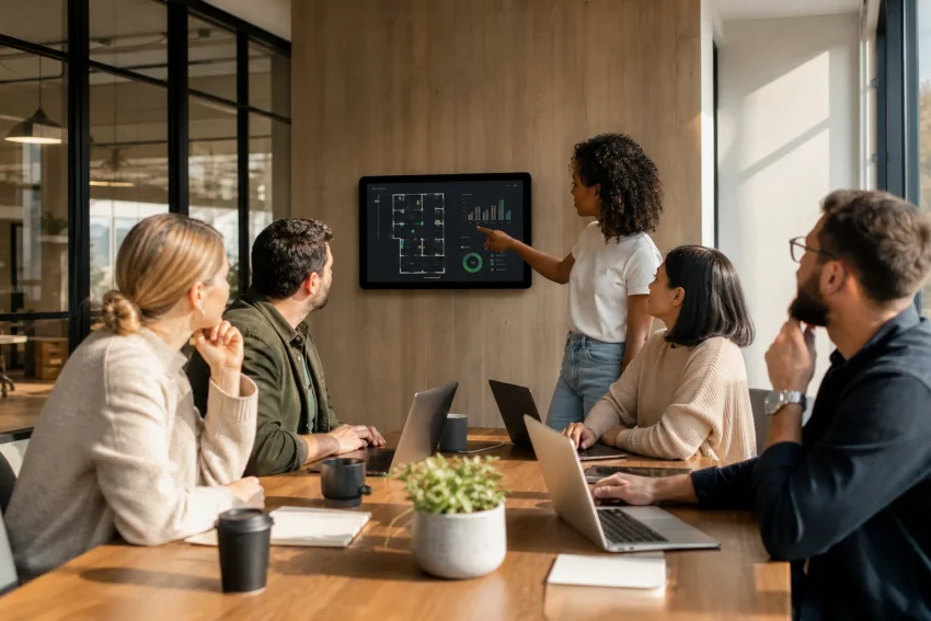 Smart office with AI occupancy detection technology and energy management