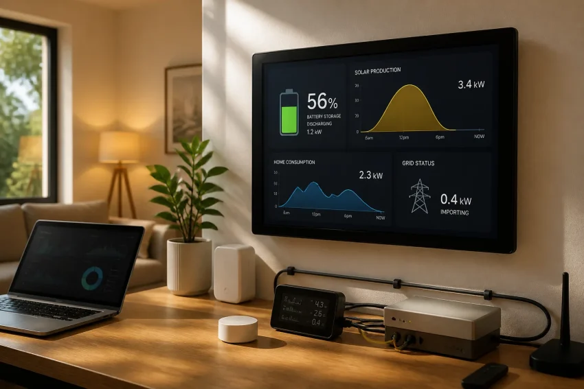 Smart battery energy storage system with solar power fluctuations